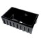Alfi Brand 30" Black Gloss Reversible Smooth / Fluted Sgl Bowl Fireclay Farm Sink AB3018HS-BG - alternate 2